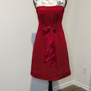 Nanette Lepore Strapless Red Dress with Bow